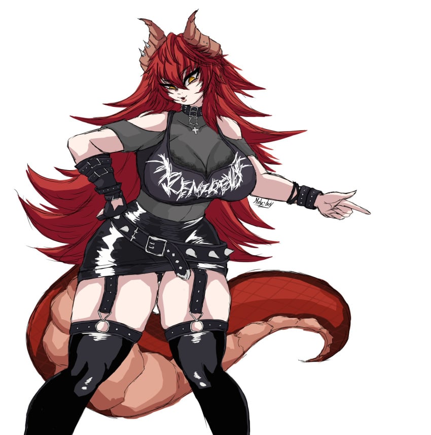 big_ass big_breasts big_butt big_thighs big_titties clothing curvaceous curvaceous_female curvaceous_figure curvy curvy_figure curvy_hips female female_focus female_only mulyshav original original_character red_hair short_hair vtuber zentreya