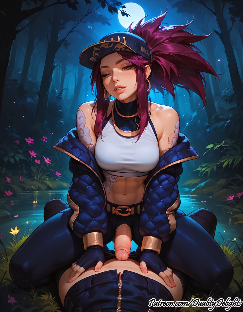 1futa 1futanari ai_generated akali balls breasts dualitydelights futa_only futanari futanari futanari_only girly high_resolution highres league_of_legends penis self_upload stable_diffusion