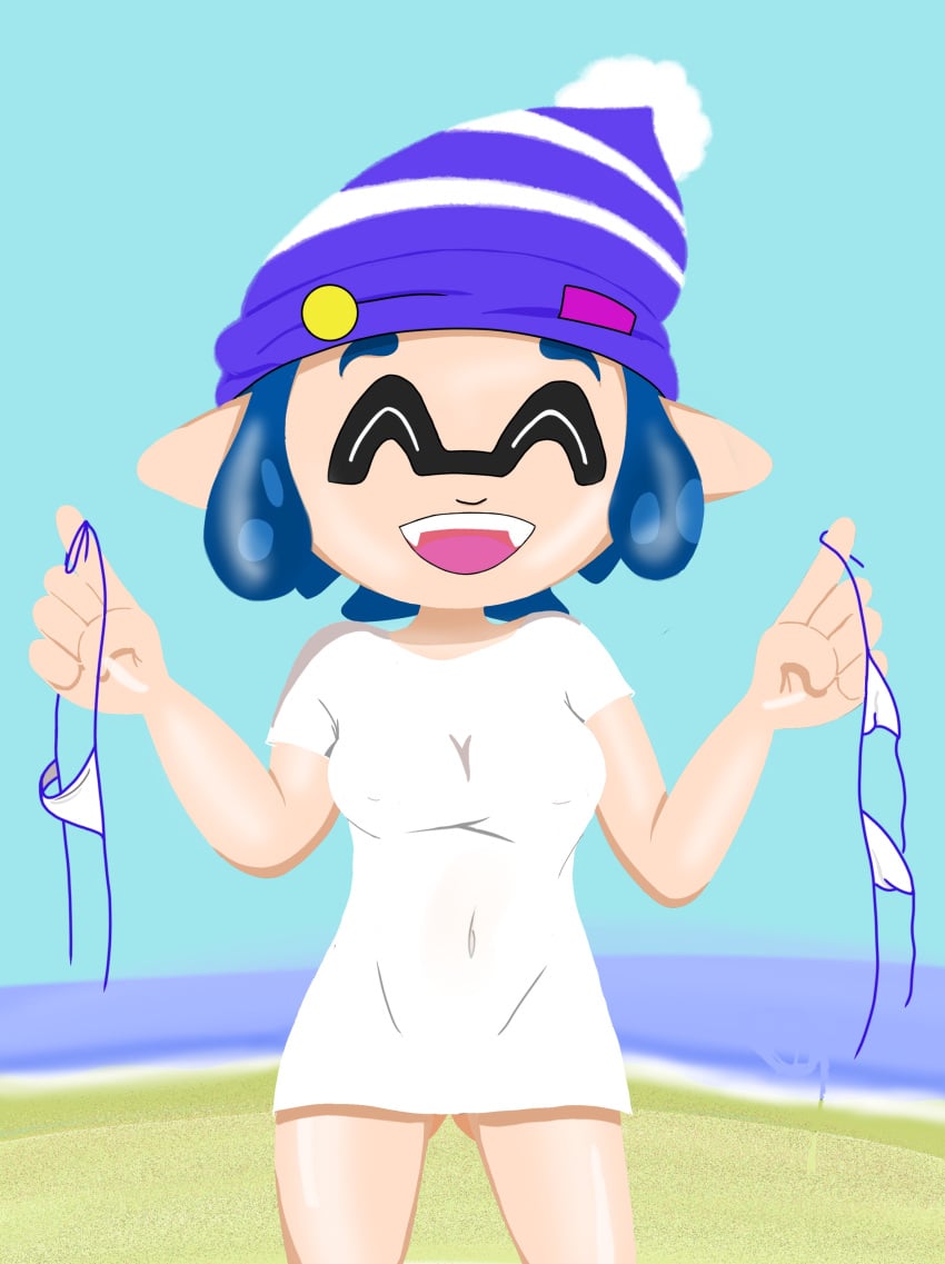 beach bikini bobble_(splatoon) bobblehat female inkling inkling_girl splatoon splatoon_(manga)