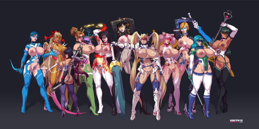 6+girls ami_mizuno big_areola big_breasts big_butt big_nipples bishoujo_senshi_sailor_moon blue-tinted_eyewear butt chibi_usa clothing dark_areola dark_nipples dmitrys elbow_gloves female female_only functionally_nude garters haruka_tenou heels high_heel_boots hotaru_tomoe huge_breasts large_breasts light_areolae light_nipples makoto_kino mamoru_chiba michiru_kaiou minako_aino multiple_girls nipples orange-tinted_eyewear pale-skinned_female pale_skin perky_breasts piercings pink-tinted_eyewear plump_labia pose pubic_tattoo puffy_areola purple-tinted_eyewear rei_hino rule_63 sailor_chibi_moon sailor_jupiter sailor_mars sailor_mercury sailor_moon sailor_neptune sailor_pluto sailor_saturn sailor_uranus sailor_venus setsuna_meiou skimpy stockings sunglasses tan-skinned_female tan_skin tattoo tinted_eyewear tuxedo_mask usagi_tsukino visor weapon yellow-tinted_eyewear