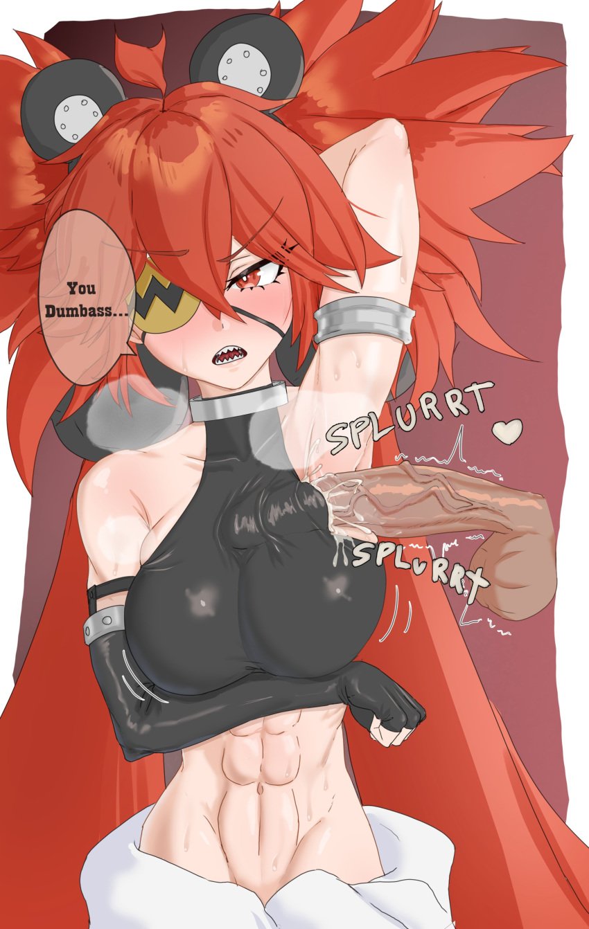 armpit_job armpit_sex armpits breasts breath cum drbilljoe koleda_belobog red_eyes red_hair sweatdrop zenless_zone_zero