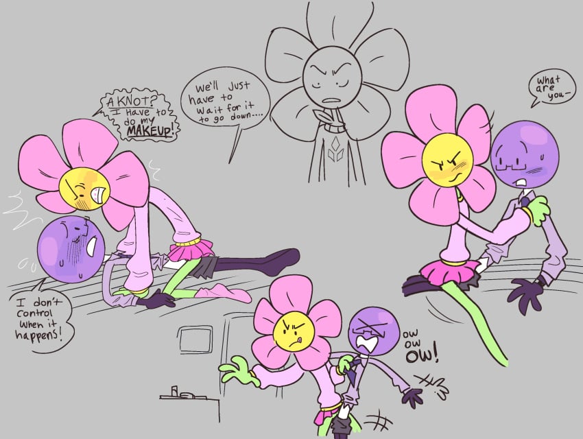 anthro anthro_on_anthro battle_for_dream_island bfdi comic comic_page cowgirl_position female female/female female_on_top flower flower_(bfdi) flower_girl flowerpop knot knotted knotting lesbian_sex lollipop lollipop_(bfdi) my_art object_shows self_upload yuri