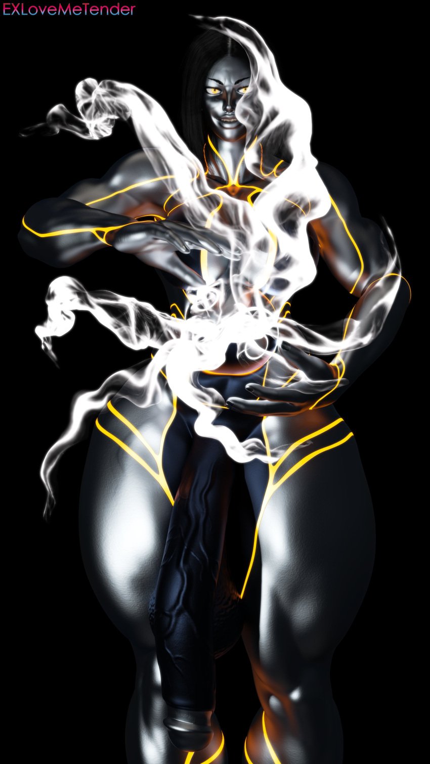 3d android big_penis black_hair busty capcom exlovemetender futa_focus futa_only futanari hourglass_figure huge_cock intersex long_hair long_penis penis robot robot_humanoid seth_(doll_unit_0) seth_(street_fighter) street_fighter street_fighter_v tagme wide_hips yellow_eyes
