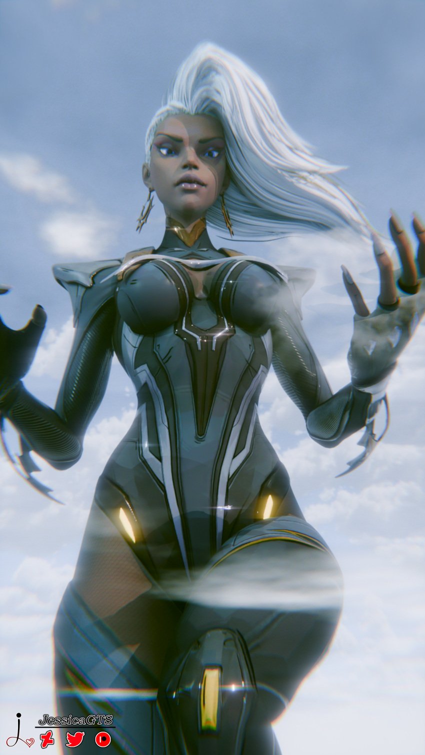 1girls 3d 3d_(artwork) african african_female blue_eyes blue_eyes_female breasts dark-skinned dark-skinned_female dark_skin female giantess giga_giantess jessicagts macro macro_female marvel marvel_rivals ororo_munroe plane storm_(marvel_rivals) storm_(x-men) superheroine x-men
