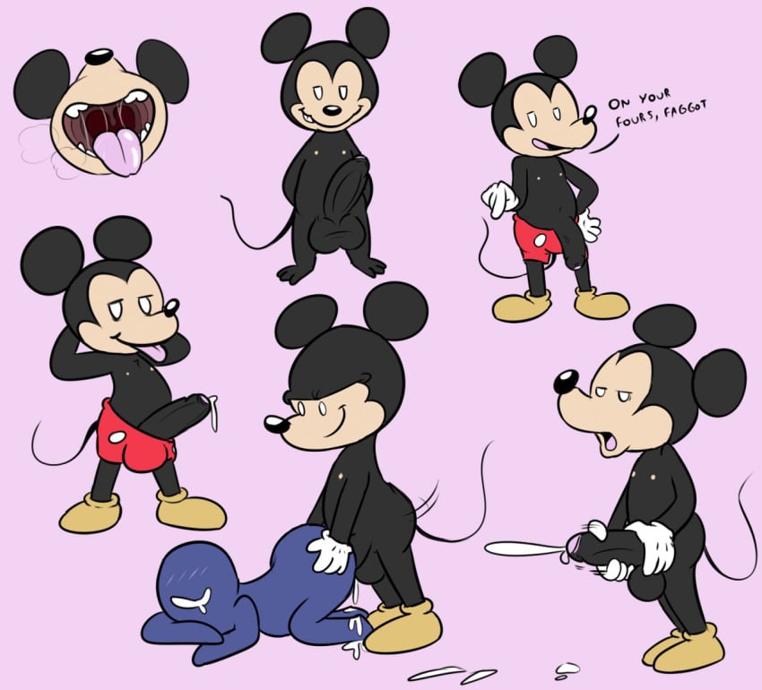 2017 anal anon anonymous balls collaboration cum da~blueguy disney foreskin gay male male_only masturbation mentalo mickey_mouse navel nipples partially_retracted_foreskin penis uncut yaoi