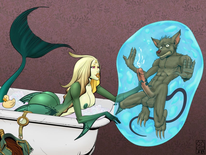 1boy 1boy1girl 1girls alternate_version_available anthro balls bath bathing bathtub big_lips bubble bubble_bath claws cleaning clothes clothing coat coy cum dat_ass deuce discarded_clothing dubious_consent ejaculation female femdom fins fish forced furry goggles handjob immobile interspecies league_of_legends magic male malesub mammal marai mermaid monster_boy monster_girl naked nami_(league_of_legends) nervous nude penile_masturbation penis_grab puckered_lips rape rat red_eyes reverse_rape riot_games rodent rubber_duck scared scarf size_difference soap_bubble soap_bubbles straight tail trapped tub twitch_(lol) uncomfortable unhappy upset wallpaper water webbed_fingers wet