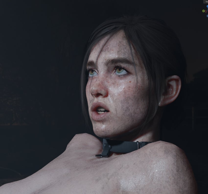 3d athletic athletic_female brown_hair ellie_(the_last_of_us) ellie_williams female female_focus female_only long_hair naughty_dog nude nude_female nudity tagme the_last_of_us the_last_of_us_2 thereycake tied_hair