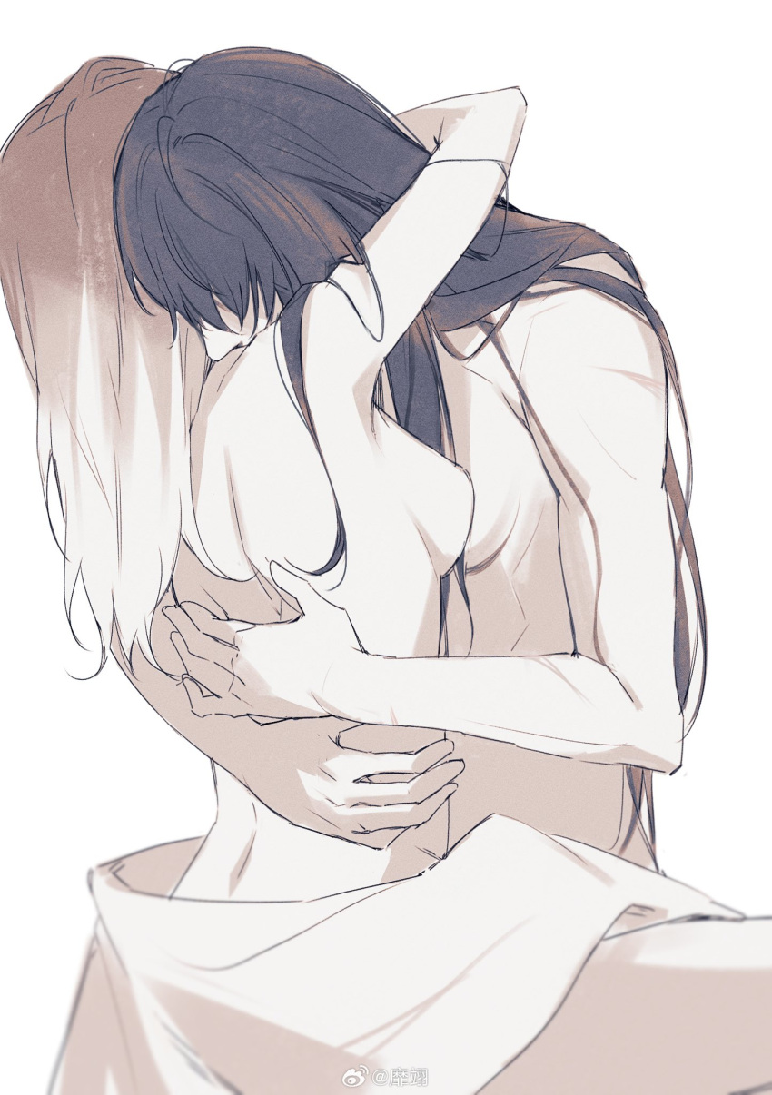 2girls breasts embracing embracing_another female female_only implied_sex miix777 naked naked_female path_to_nowhere rahu_(path_to_nowhere) scars scars_all_over shalom_(path_to_nowhere) size_difference yuri