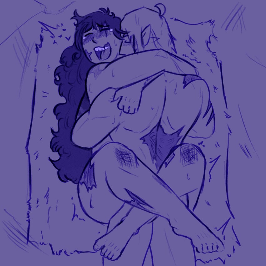 back_muscles chimericthembo female intimacy intimate_pose leg_lock male male/female missionary_position monochrome muscles muscular muscular_male original_character pleasured sketch tengen_toppa_gurren_lagann viral