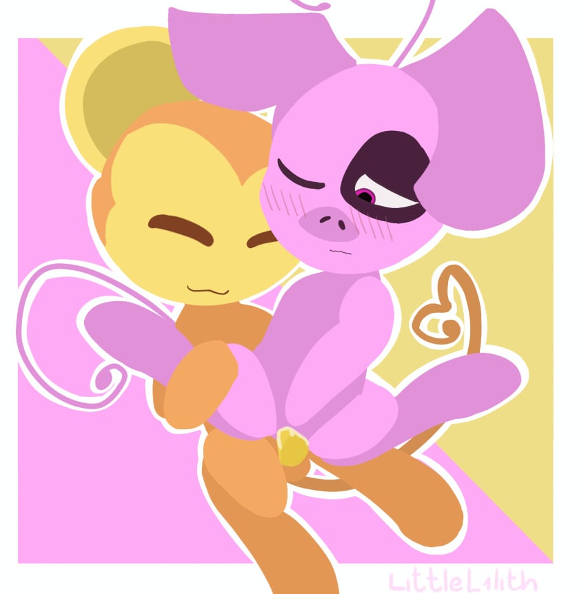 anthro anthro_on_anthro closed_eyes cum cum_in_pussy daizzi_(miraculous_ladybug) female first_porn_of_character ibispaintx kwami littlelilith male male/female mammal miraculous_ladybug monkey monkey_ears monkey_tail pig pig_ears pink_body pink_eyes sex spots vaginal_penetration vaginal_sex xuppu_(miraculous_ladybug)