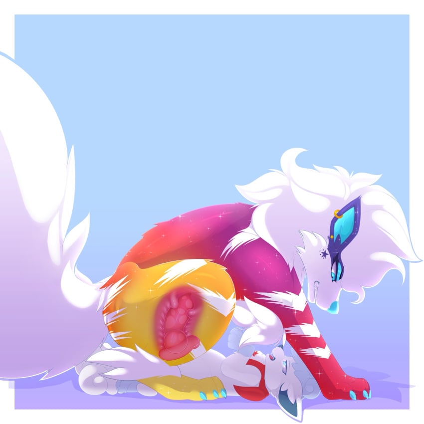 1:1 absurd_res alex_snowfox alolan_form alolan_vulpix arcanine duo ear_piercing fangs female feral generation_1_pokemon generation_7_pokemon hi_res knowdwagon larger_female male male/female nintendo penetration penile penile_penetration piercing pokemon pokemon_(species) regional_form_(pokemon) scarf size_difference smaller_male smile smirk teeth vaginal_penetration vaginal_penetration