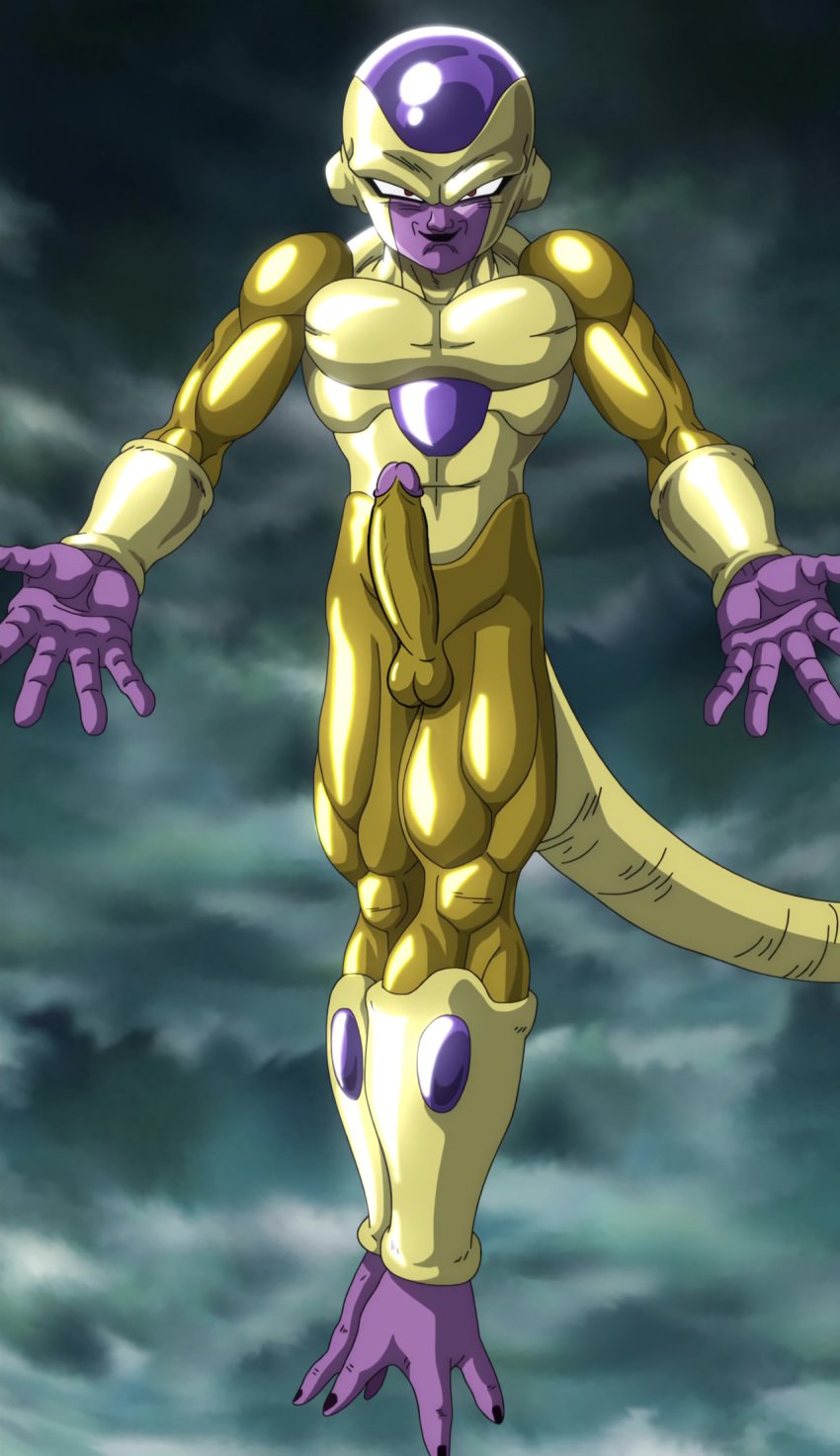 dragon_ball dragon_ball_super edit frieza golden_frieza male male_only penis screencap screenshot screenshot_edit solo yhubscreencapsedit