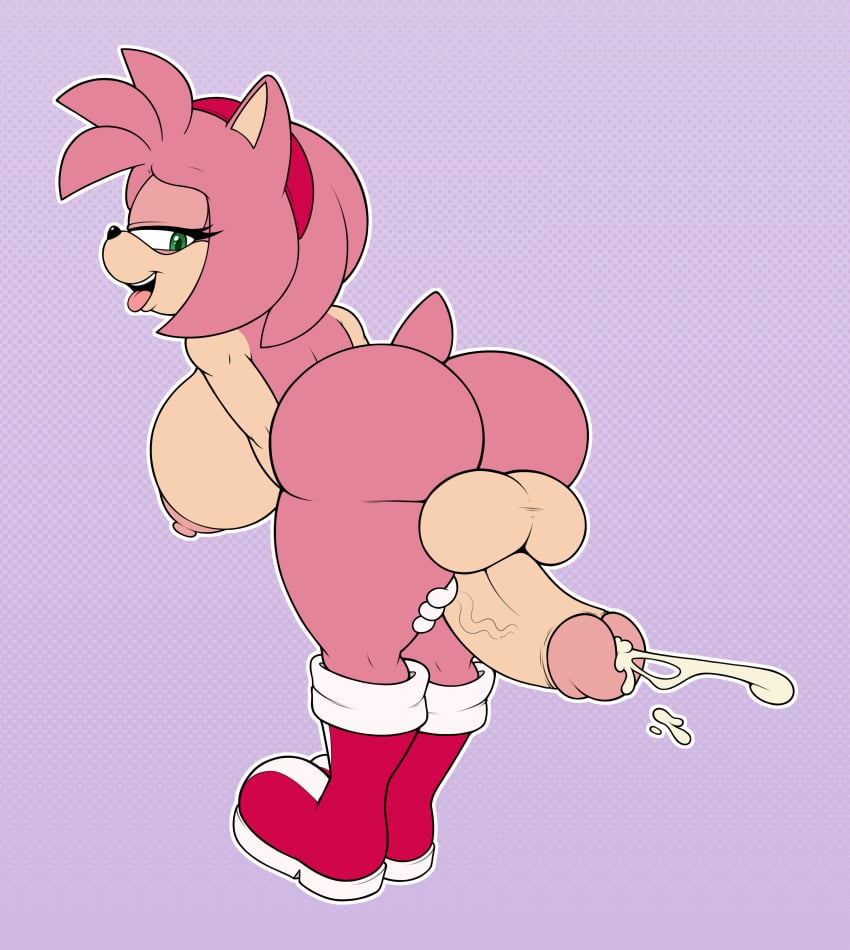 1futa 2018 absurd_res amy_rose anthro areola ass balls big_breasts boots breasts clothing cock-tail cum cumshot dickgirl digital_media_(artwork) dotted_background ejaculation eyelashes footwear futa_only futanari gloves green_eyes hair hands-free headband hedgehog hi_res humanoid_penis intersex mammal mostly_nude nipples open_mouth orgasm pattern_background penis penis_backwards pink_hair sega short_hair simple_background solo solo_futa sonic_(series) stunnerpony tongue tongue_out vein