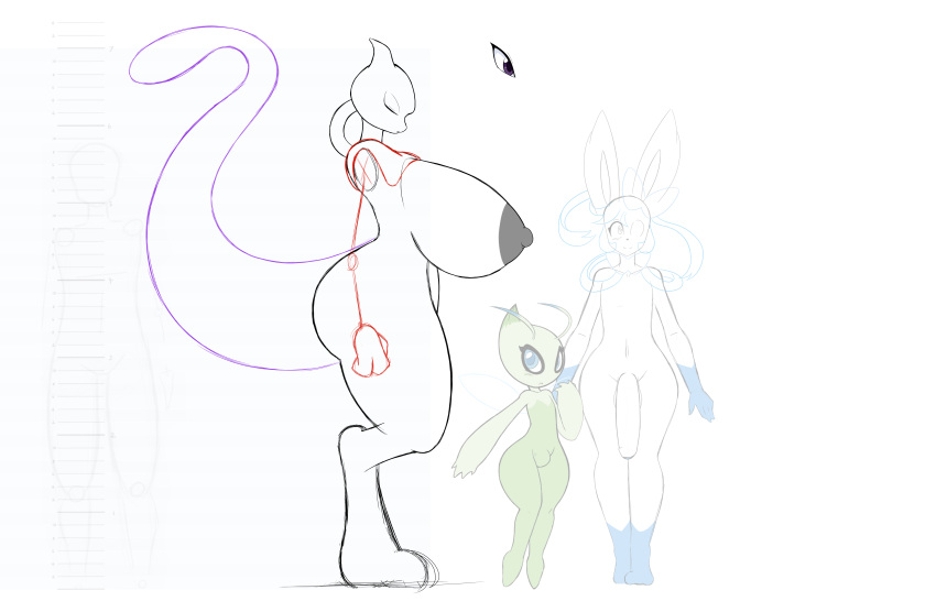 1boy 1girls 2017 alternate_color ambiguous_gender angelthecatgirl antennae anthro areola areolae ass belly big_breasts big_ears big_penis big_tail blue_eyes blue_fur breasts canine celebi closed_eyes eeveelution eyelashes feet feline female femboy flaccid flat_chest furry girly green_skin group huge_ass huge_breasts huge_cock human hyper hyper_breasts large_penis legendary_pokémon legendary_pokemon long_ears looking_at_viewer looking_away male mammal mewtwo model_sheet monochrome navel nintendo nipples no_nipples no_pussy nude original_character partially_colored paws penis pokemon pokemon_(species) pokemon_gsc pokemon_rgby pokemon_xy psy_(angelthecatgirl) purple_eyes side_view simple_background sketch smile standing sylveon tail testicles text video_games voluptuous white_background wide_hips wings