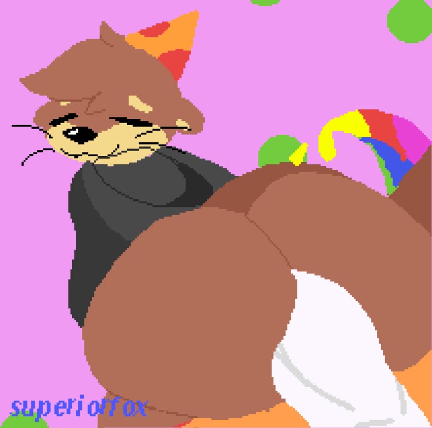 2019 2boys anal anal_penetration anal_sex animated anthro ass balls big_butt brown_fur duo fat_ass femboy furry_only gay kawa loop male male/male male_only male_penetrated male_penetrating male_penetrating_male mammal mustelid no_humans orange_fur otter penetration penis pixel_art sex signature solo_focus soups_(superiorfox) superiorfox tail white_fur