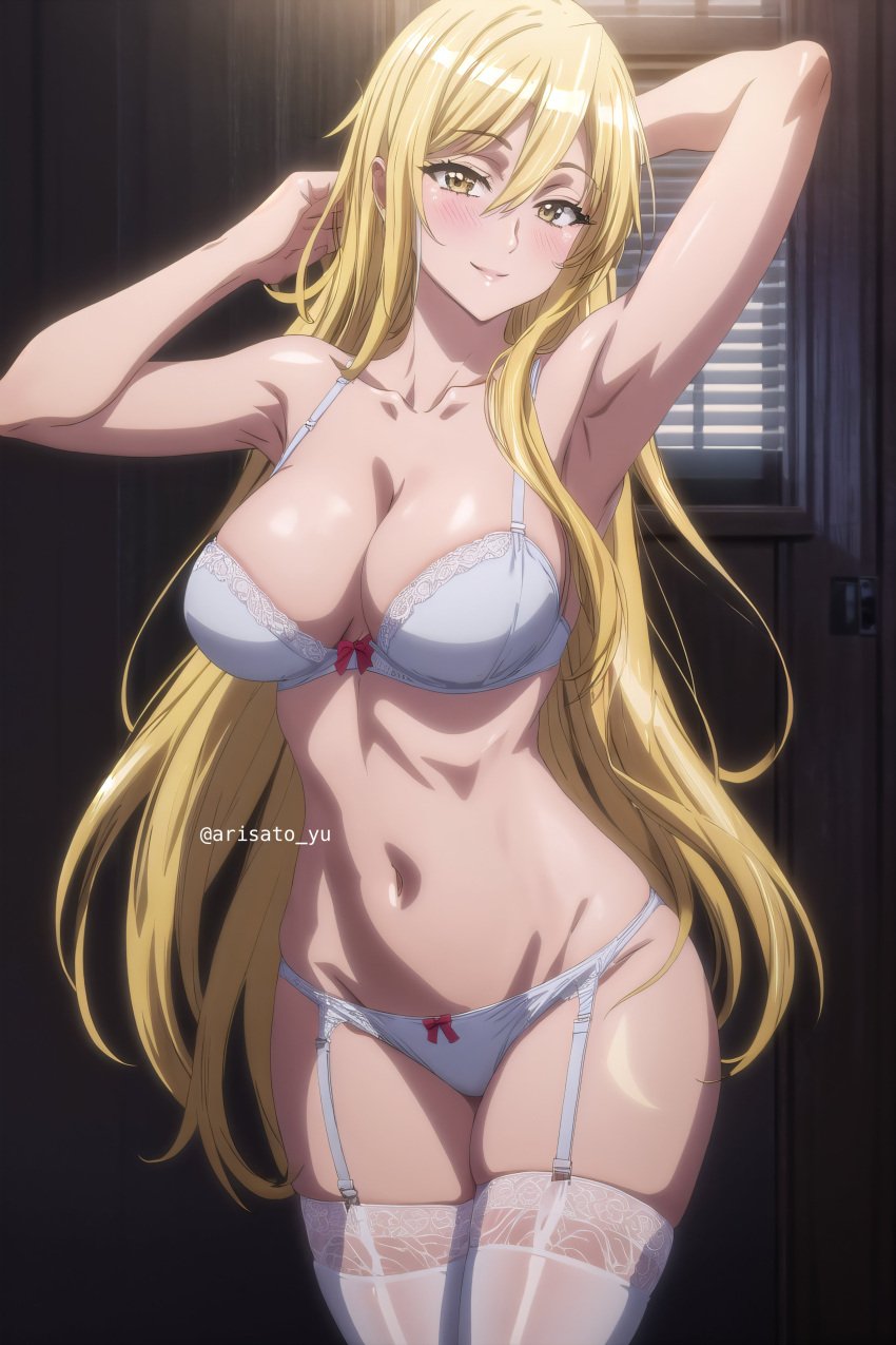 ai_generated arisato_yu big_breasts highschool_of_the_dead lingerie shizuka_marikawa