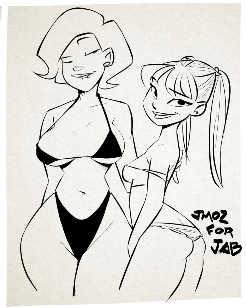 2girls american_dragon:_jake_long big_breasts black_and_white breasts bust busty chest curvaceous curvy curvy_figure digital_media_(artwork) disney female female_only hips hourglass_figure huge_breasts jmoz jmoz_comix large_breasts legs light-skinned_female light_skin mature mature_female milf monochrome mother slim_waist susan_long thick thick_hips thick_legs thick_thighs thighs voluptuous waist wide_hips