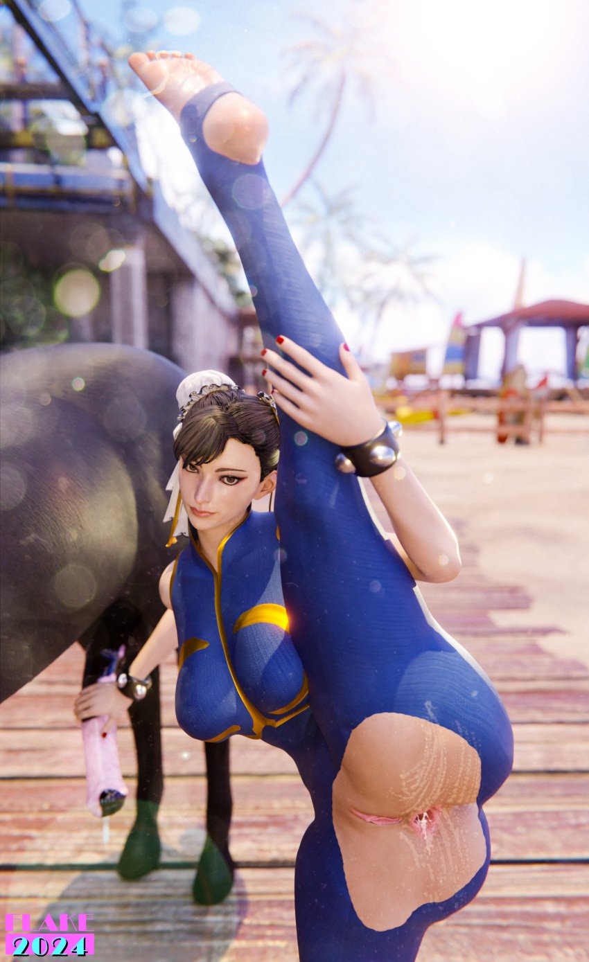 3d aftermath chun-li cum cum_in_ass feet feet_up gaping gaping_anus horse horse_penis horsecock khornflakesfm leggings nail_polish pussy soles street_fighter street_fighter_6 stretching zoophilia