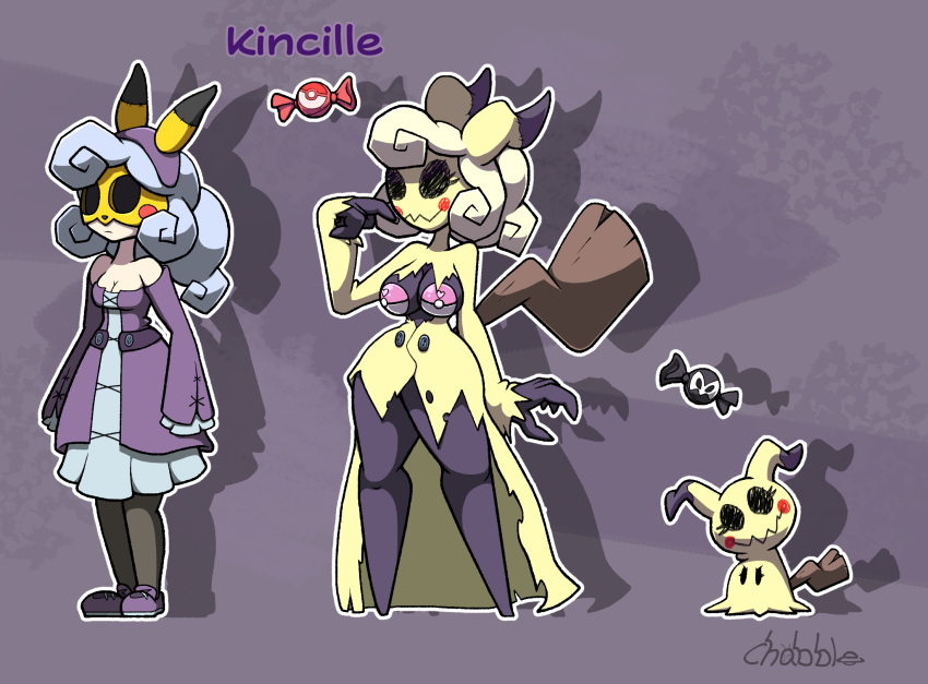 blonde_hair chabble drawn_on_face gray_hair mask masked mimikyu oc pikachu pokemon pokemon_(cosplay) pokemorph tagme transformation