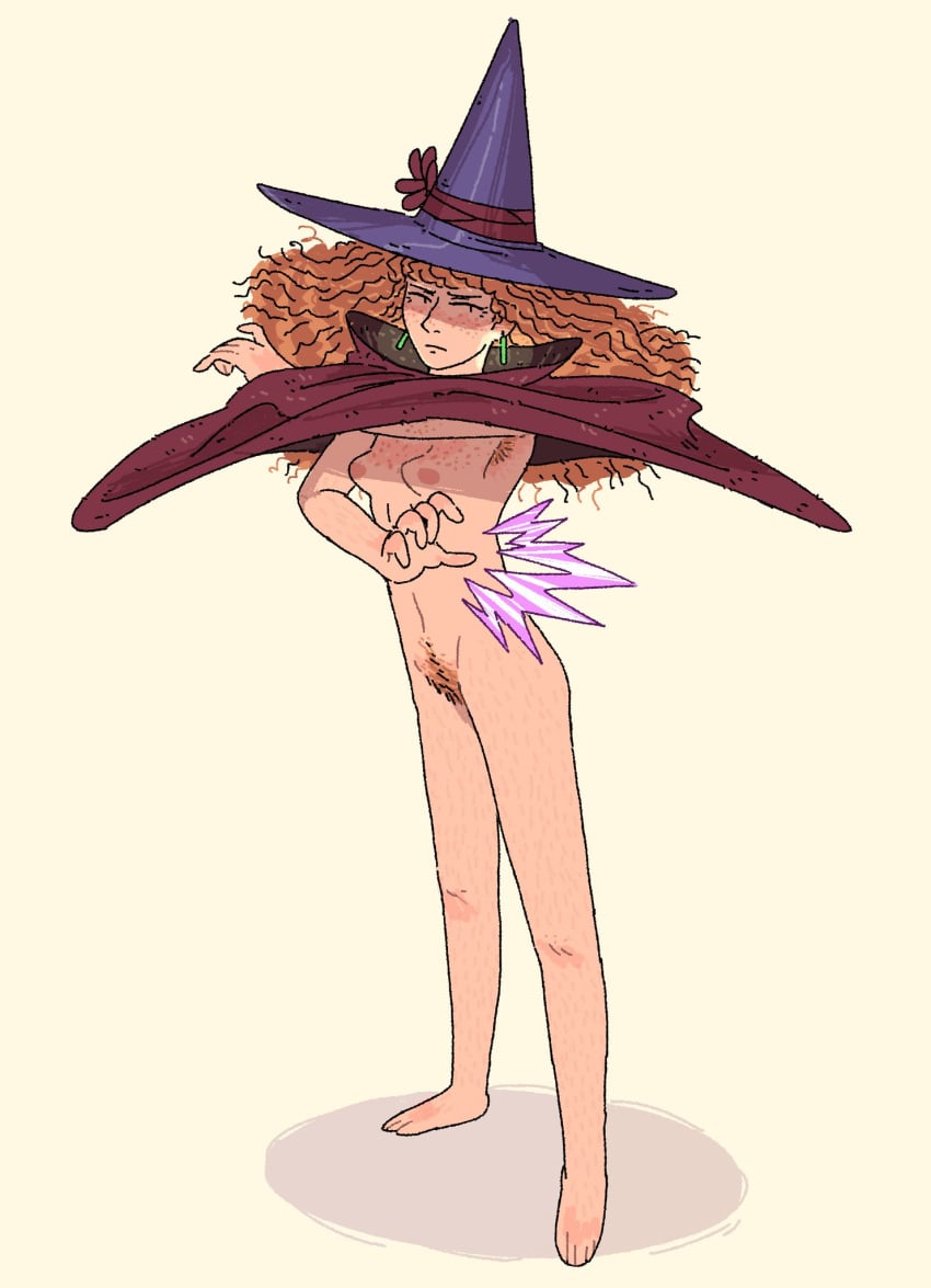 1girls armpit_hair breasts cute female freckles nude pubic_hair tagme viviancore witch witch_hat