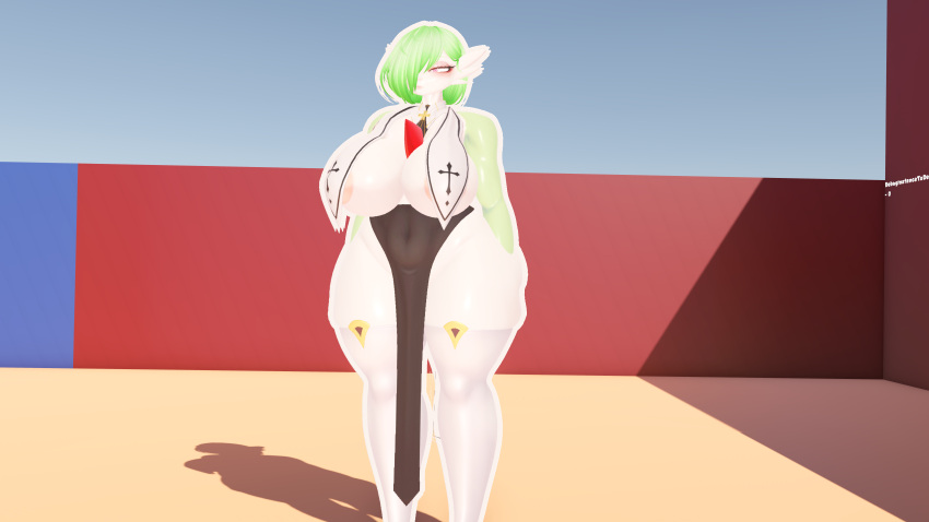 3d electric_ryu female gardevoir generation_3_pokemon humanoid nun_outfit papervrc pokemon pokemon_(species) self_upload vrchat vrchat_avatar