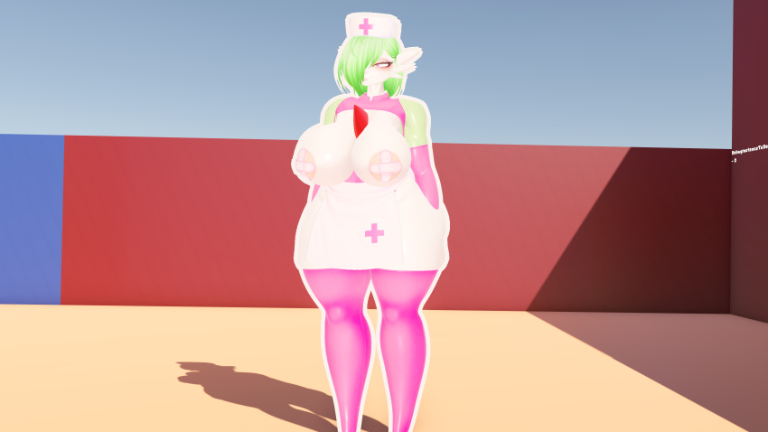 3d electric_ryu female gardevoir generation_3_pokemon humanoid papervrc pokemon pokemon_(species) self_upload vrchat vrchat_avatar