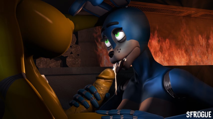 3d animatronic anthro big_breasts breasts cum cum_in_mouth cum_inside dickgirl erection fellatio female fireplace five_nights_at_freddy's futa_on_female hair intersex intersex/female lagomorph machine mammal nipples nude oral orgasm penis rabbit robot sex sfrogue smile source_filmmaker toy_bonnie_(fnaf) toy_chica_(fnaf) video_games