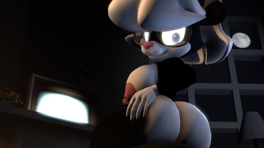 3d 3d_model aidenz aidenz_(artist) animal_humanoid anthro ass big_butt black_and_white_fur blue_eyes boobies boobs boobs_out breasts breasts_out bubble_butt computer computer_desk female furry furry_butt furry_female girl glasses hands horny_smile huge_butt legs looking_back_at_viewer moon naked_furry night_time nipples nude nudity pink_nose sabrina_(sabrina_online) sabrina_online sitting_down skunk skunk_girl solo tailless thick thick_butt tits two_tone_fur white_cheeks white_hair white_mouth windows