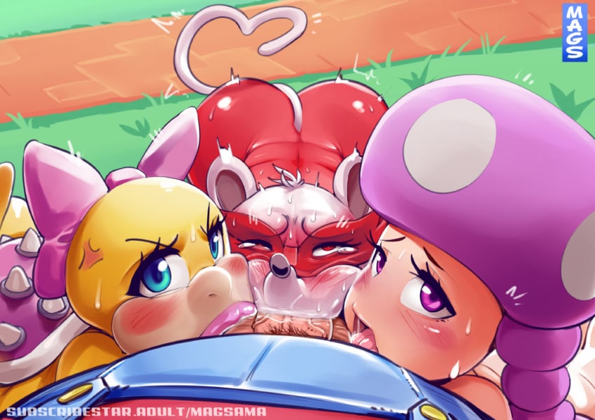 1boy 1boy3girls 2019 2019s 2d 2d_(artwork) 2d_artwork 3girls ass butt cock_worship digital_drawing_(artwork) digital_media_(artwork) fellatio female first_person_view koopa_troopa koopaling magzama male male_pov mario mario_(series) mouse mouse_girl ms._mowz nintendo paper_mario paper_mario:_the_thousand-year_door pov pov_eye_contact pov_male shortstack smaller_female super_mario_bros. teamwork toadette wendy_o._koopa worshiping