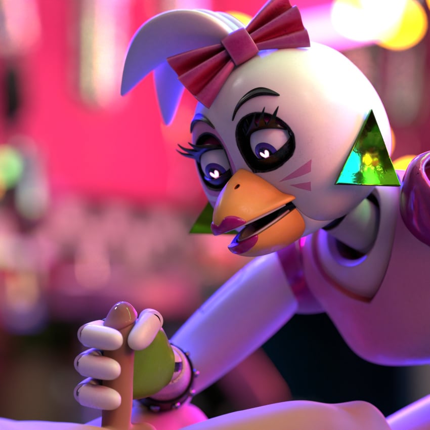 3d 3d_(artwork) accurate_art_style beakjob blowjob five_nights_at_freddy's five_nights_at_freddy's:_security_breach fnaf glamrock_chica_(ashleyorange) glamrock_chica_(fnaf) heart_eyes horny_female jack13741 on_model