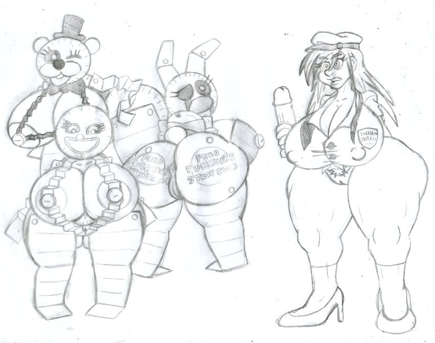 4girls animate_inanimate bear_girl big_breasts big_nipples bonnie_(fnaf) breasts bunny_girl captainhornybotld dildo female female_only five_nights_at_freddy's five_nights_at_freddy's_2 fnaf fnaf2 freddy_(fnaf) freddy_fazbear genderswap_(mtf) inanimate nipples paper_pals paper_plate paperpals purple_guy purple_guy_(fnaf) purple_man rule63 rule_63 tag_me tagme william_afton