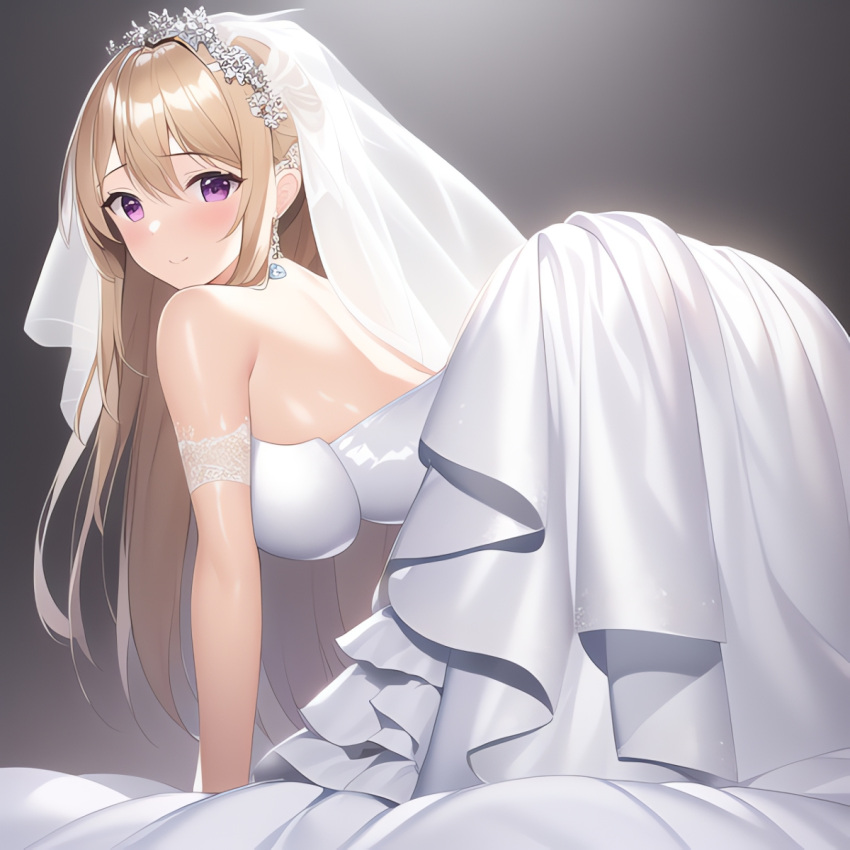 ai_generated cum_on_dress cum_on_wedding_dress tagme wedding_dress