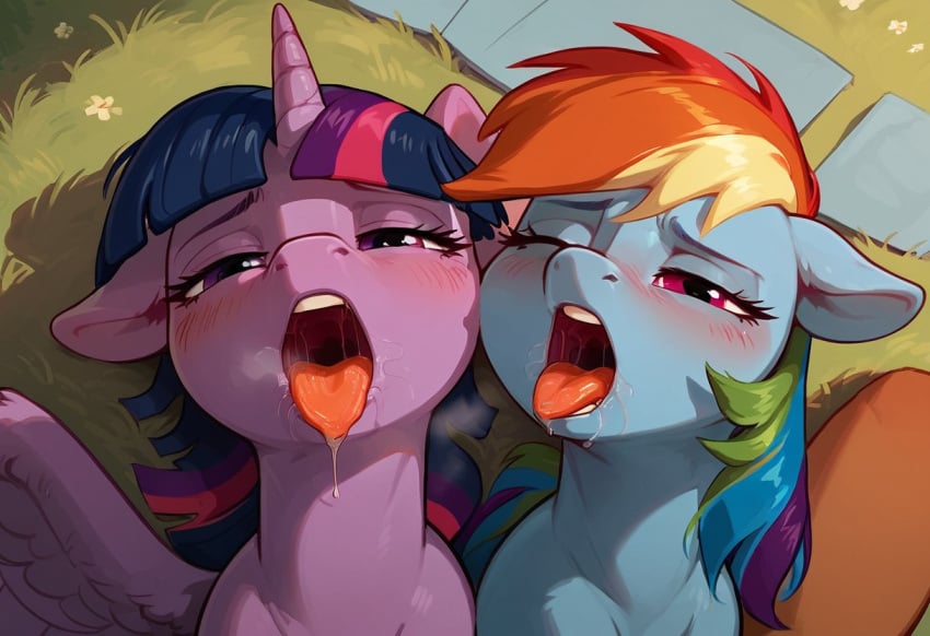 2024 2girls ai_generated alicorn alicorn blush cvntasd drooling duo equid equine female feral friendship_is_magic furry horse looking_at_viewer male_pov mammal my_little_pony nude open_mouth pegasus pov rainbow_dash_(mlp) saliva solo tagme tongue tongue_out twilight_sparkle_(mlp)