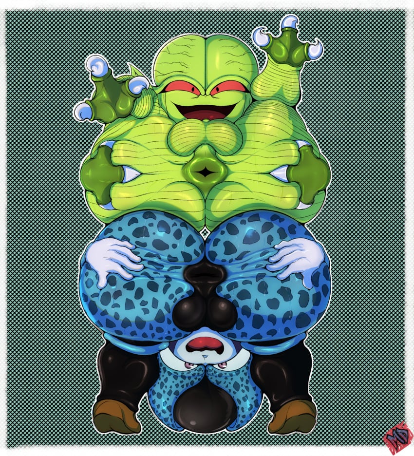 2boys alien anus ass balls big_ass big_balls big_butt bio-android_(dragon_ball) blue_body blue_skin cell_junior claws digital_media_(artwork) dragon_ball fat_ass fat_butt femboy fingers gay huge_ass humanoid looking_at_viewer lying_on_back madnessdog700 male_only monstrous_humanoid non-human presenting presenting_anus presenting_hindquarters purple_eyes rear_view red_eyes saibaman shortstack smiling_at_viewer spread_anus spreading sweat sweaty_butt thick thick_thighs tongue wide_hips yaoi