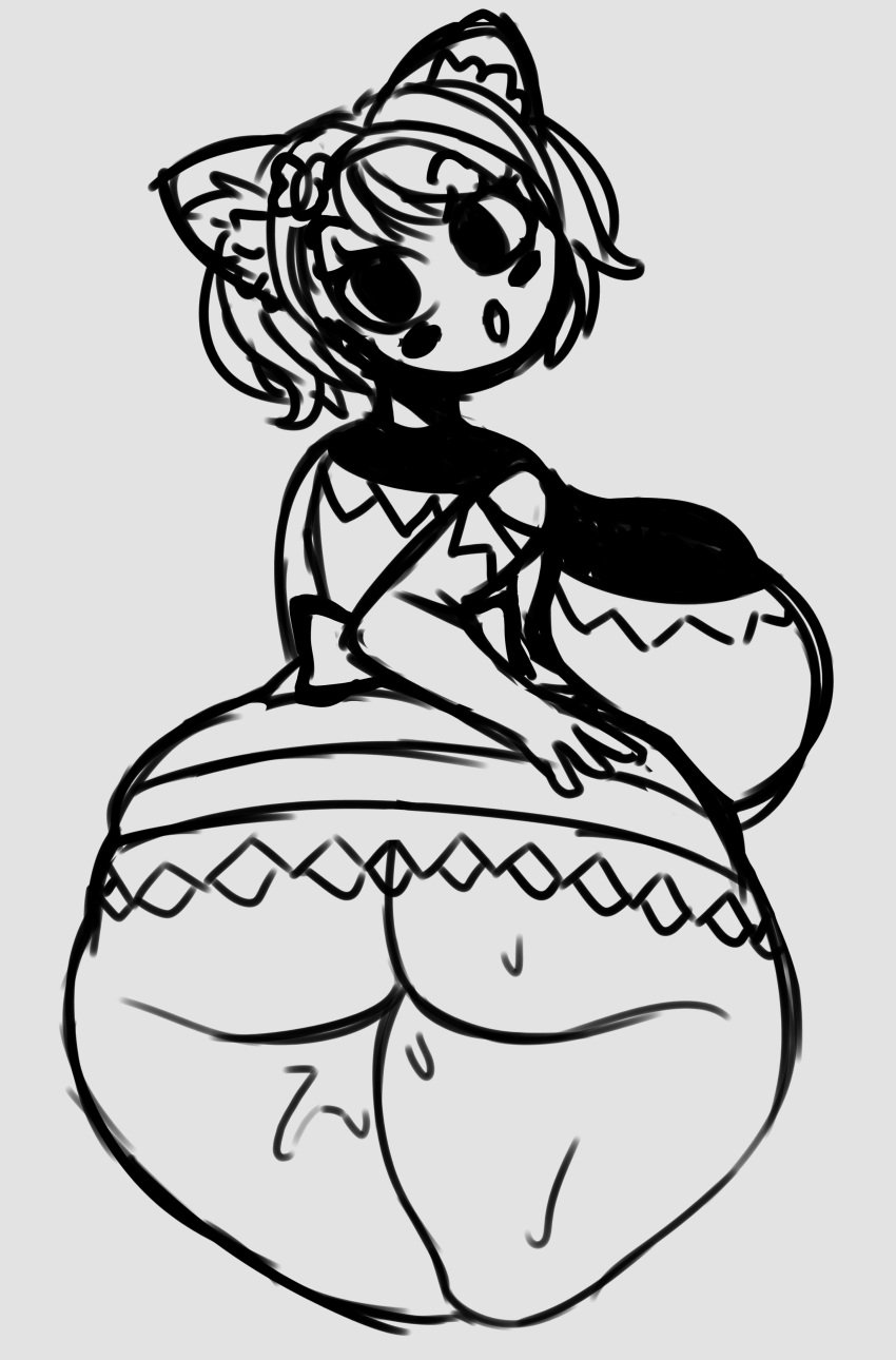 bad_anatomy big_breasts bubble_ass bubble_butt doodle hispanic_virtual_youtuber latam_virtual_youtuber millymusiic short_hair sketch sweat sweatdrop sweating virtual_youtuber vtuber youtube youtuber_girl