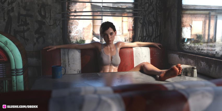 3d athletic athletic_female brown_hair dboxx ellie_(the_last_of_us) ellie_williams female female_focus female_only naughty_dog skimpy skimpy_clothes tagme the_last_of_us the_last_of_us_2