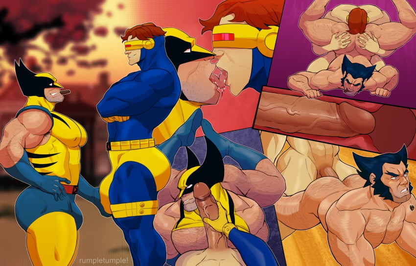 abs anal anal_sex ass bara biceps big_bulge big_penis bulge clothing cyclops_(x-men) daddy dilf dominant dominant_male domination eating_ass erection gay gay_anal gay_domination gay_sex logan_(x-men) male male/male male_nipples male_only male_penetrated male_penetrating_male manly marvel marvel_comics mature_male muscular_male nipples nude pecs penetration penis penis_outline rumpletumple1 scott_summers sex tight_clothing wolverine_(x-men) x-men x-men_97