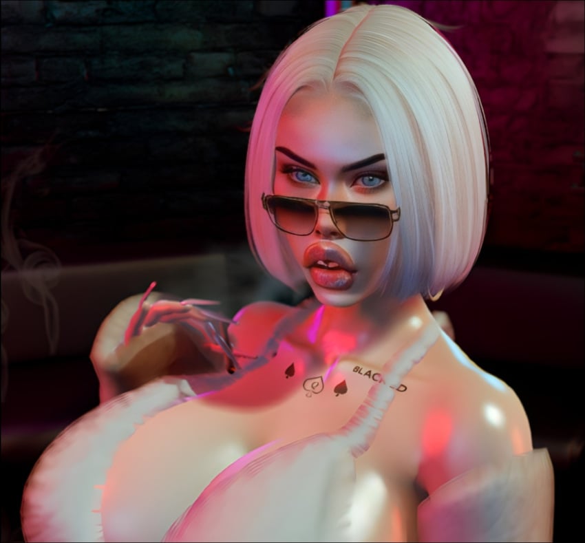 big_breasts bimbo bimboi blonde_hair blue_eyes queen_of_spades secondlife