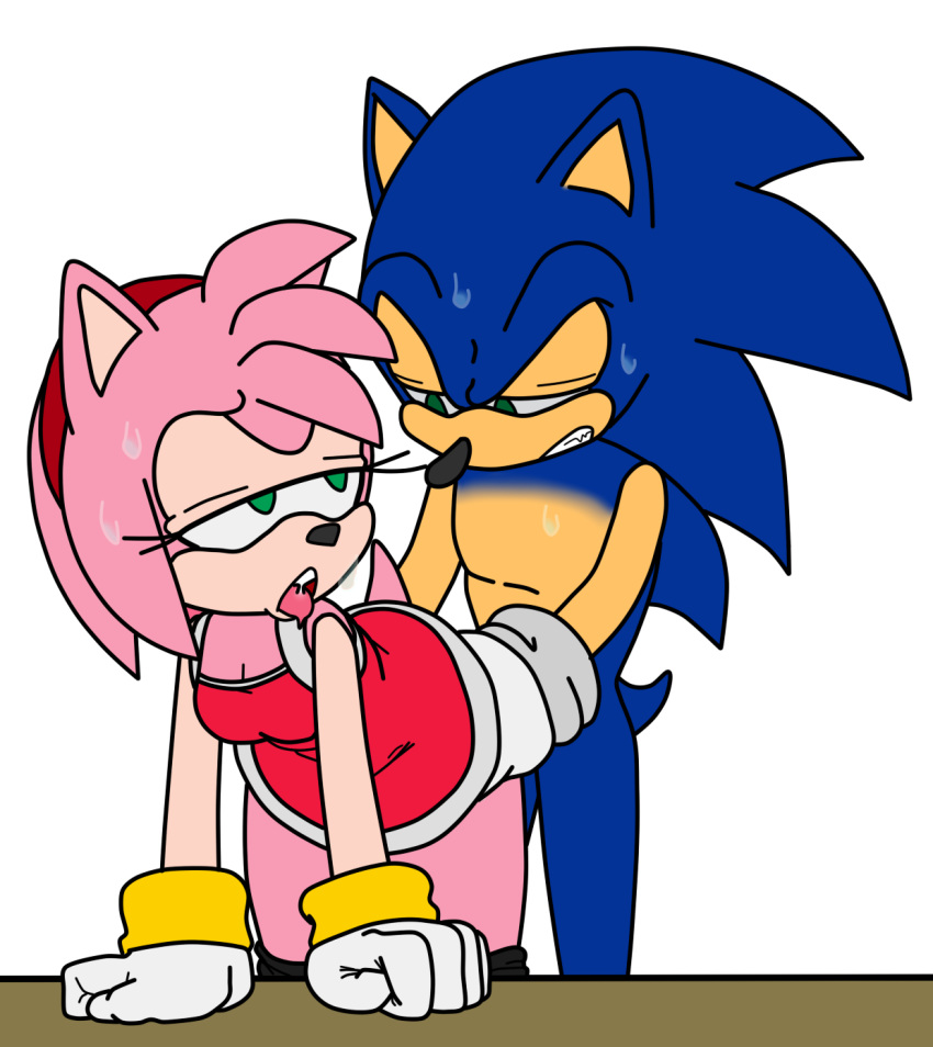 ahe_gao all_fours amy_rose clothed clothed_sex clothing doggy_style female from_behind_position hedgehog lagomorph looking_pleasured male mammal mario_and_sonic_at_the_olympic_games olympics pants_down partially_clothed pent_up rokkerth sex sonic_(series) sonic_the_hedgehog sweat thekaimaster07