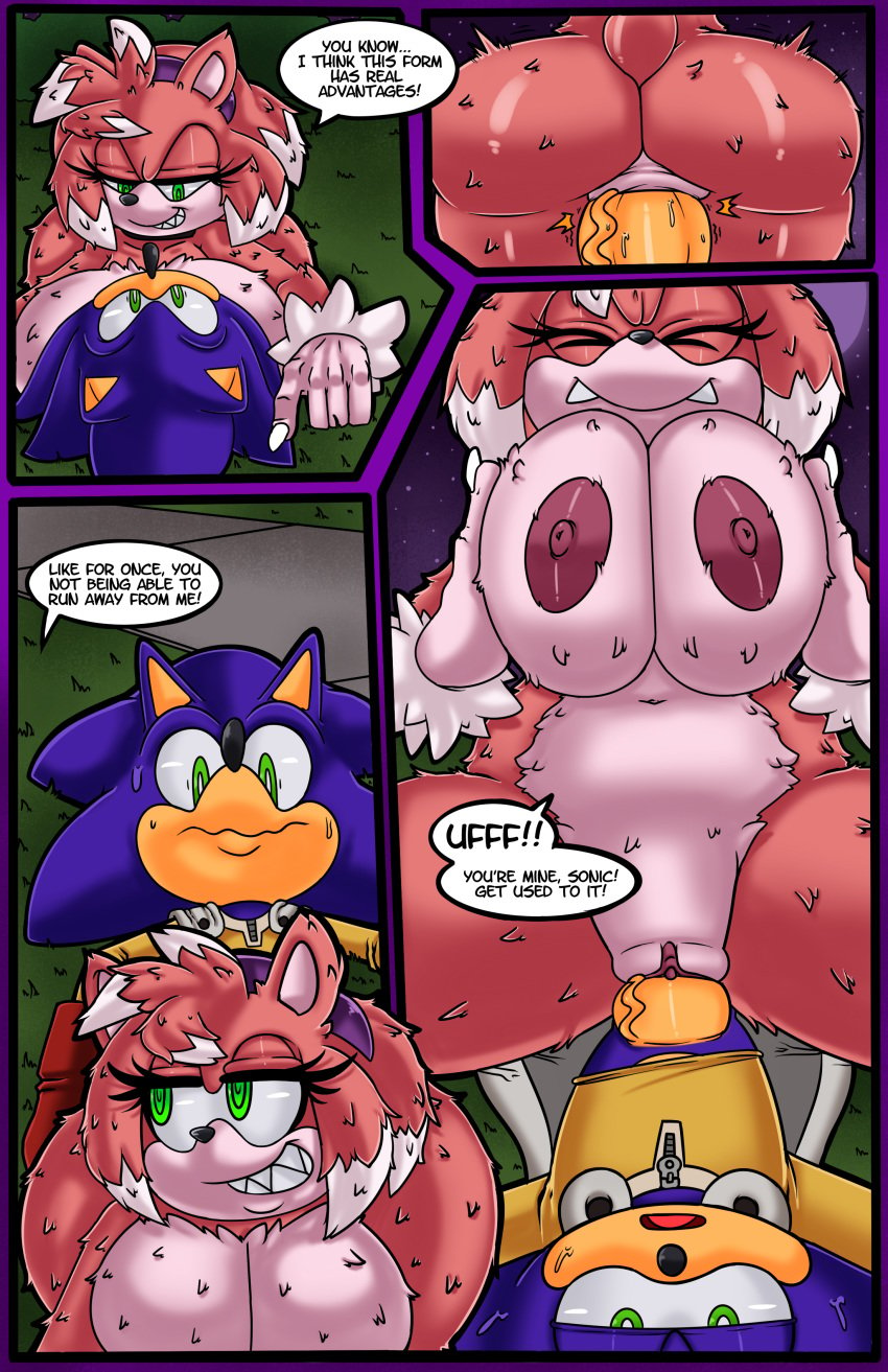 2016 2018 amy_rose amy_rose_the_werehog ass big_ass big_breasts big_butt big_penis breasts cloudz comic dialogue english_text erect_nipples erection eyelashes female green_eyes halloween hedgehog huge_breasts huge_cock male mammal monster_girl_(genre) naked nude penis pussy sex sharp_teeth smile sonic_(series) sonic_the_hedgehog sonic_unleashed straight superbunnygt text vagina vaginal_penetration were werehog