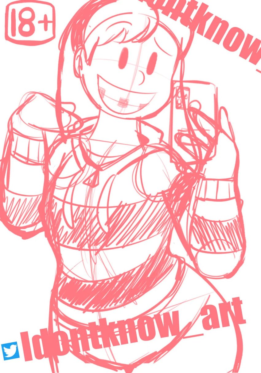 1girls camera comic_cover emma_(hide_and_seek_extreme) female hide_and_seek_extreme idontknow_art phone posing roblox roblox_game robloxian sketch sketches source_request tagme twitter_username