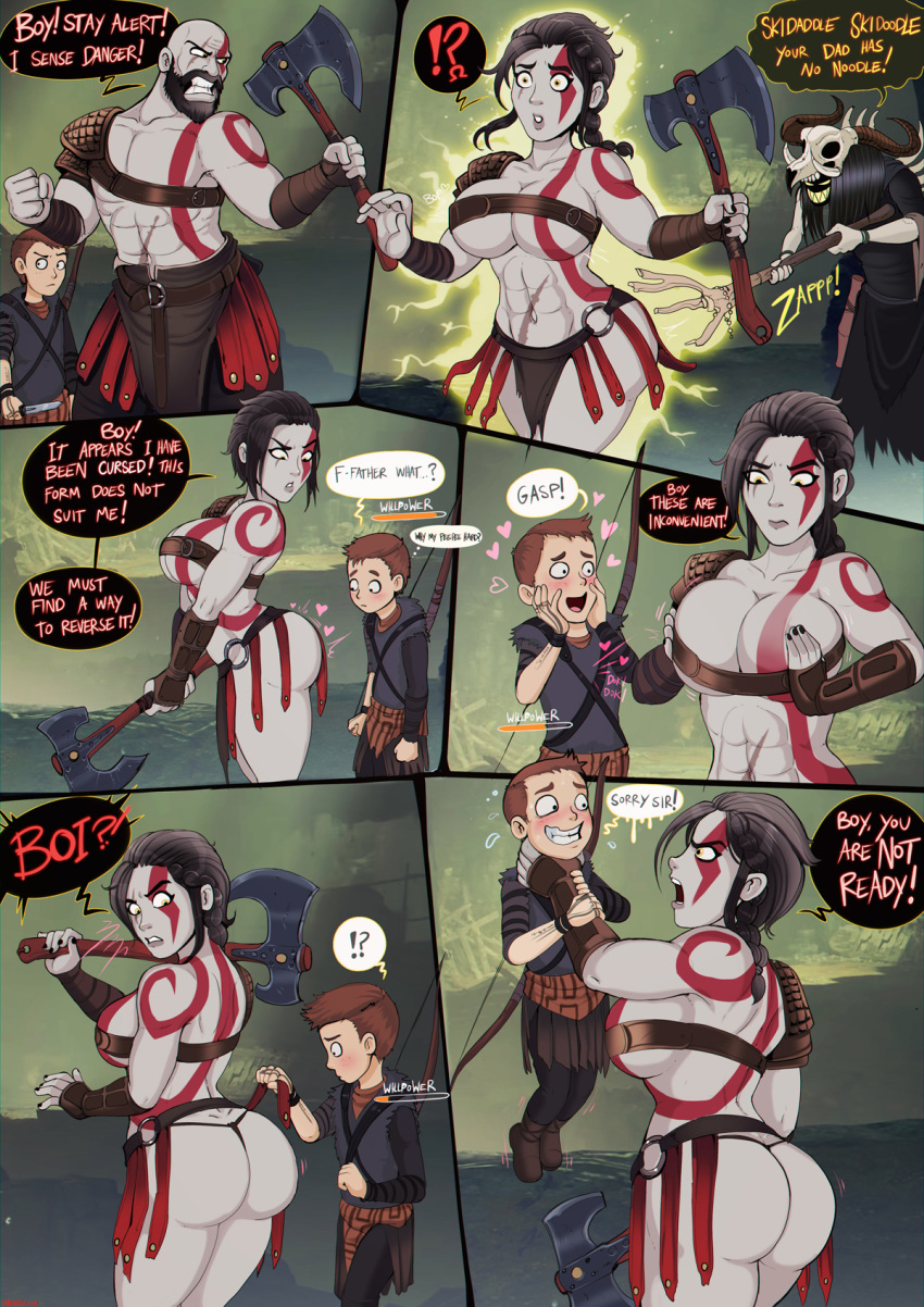 Kratos and freya comic rule 34