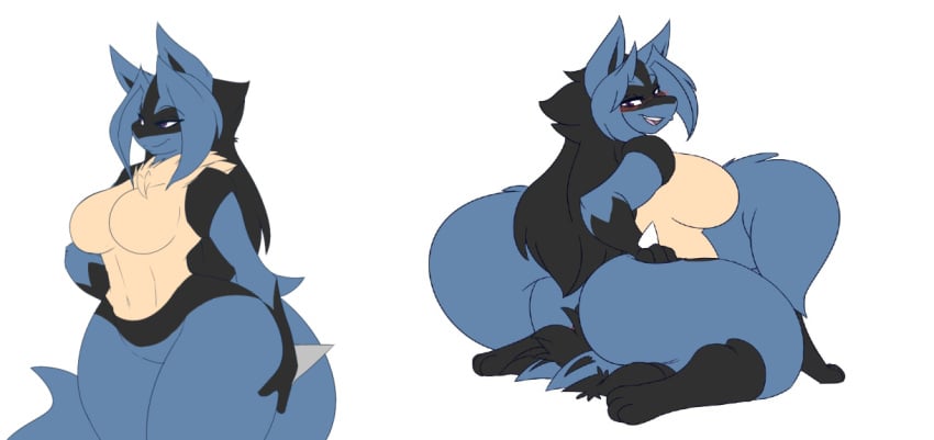 anthro ass ass big_ass big_breasts big_butt biped black_body black_fur black_hair blue_body blue_fur blue_hair blush breasts bubble_butt canid canine curvy_figure dart(dewwydartz) dart_(dewwydarts) dewwydarts dewwydartz duo faceless_character faceless_male facesitting fan_character female fluffy_tail fur furry generation_4_pokemon hair huge_ass looking_at_viewer looking_back lucario lying male male/female mammal may_(dewwydarts) may_(dewwydartz) nintendo nude open_mouth pokemon pokemon_(species) purple_eyes simple_background sitting_on_another slightly_chubby smile solo standing suggestive tagme tan_body tan_fur thick_thighs voluptuous white_background wide_hips