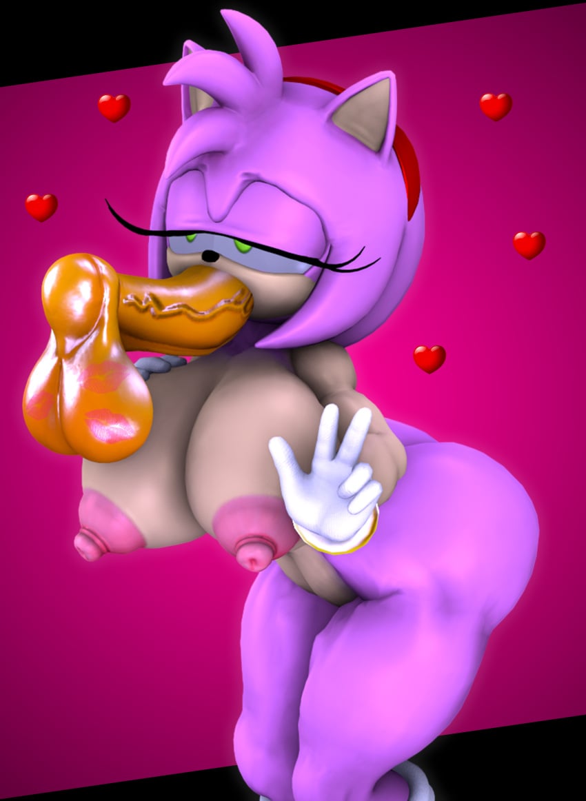 3d amy_rose blowjob floating_penis sonic_(series) tagme theashsfm