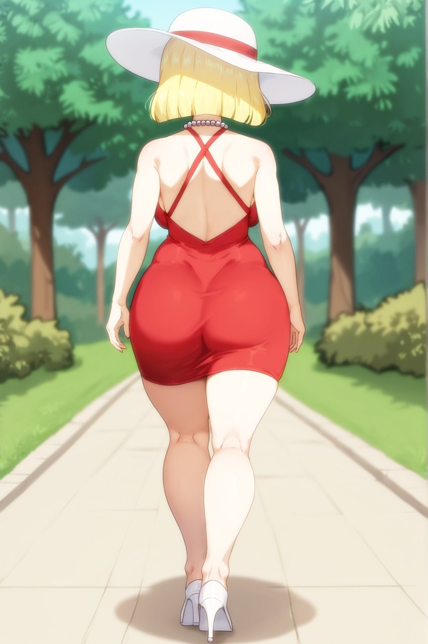 ai_generated alternate_costume alternate_rita high_heels red_dress rita_loud