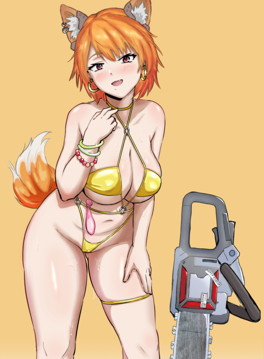 anthro chainsaw ex: female hi_res human mammal power_tool snowbox9 solo tomboy tools