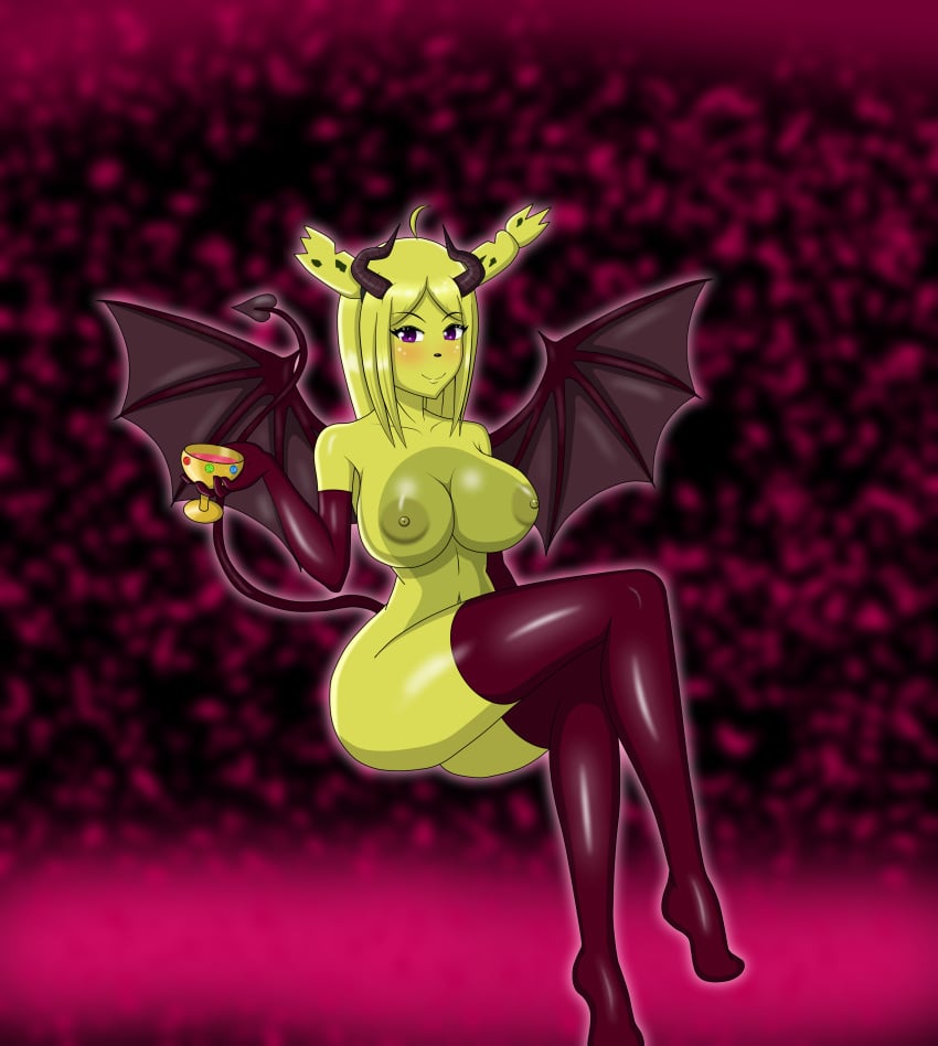 1girls ass blackfox6409 boobs breasts female female_only five_nights_at_freddy&#039;s five_nights_at_freddy&#039;s_3 five_nights_in_anime fnia gems gemstone golden_cup green_body green_hair green_skin horns leather_gloves leather_stockings looking_at_viewer nipples purple_eyes smiling smiling_at_viewer spring_bonnie spring_bonnie_(fnia) springtrap springtrap_(fnia) succubus succubus_horns succubus_tail succubus_wings tail wide_hips wine wings