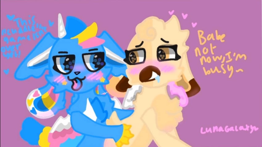 bad_art blue_fur cringe_dialogue delete_your_channel dry_humping furry luna_please_delete_your_fucking_channel_istg lunagalaxy2009 never_draw_again pain suggestive the_tags_dont_lie what_the_fuck