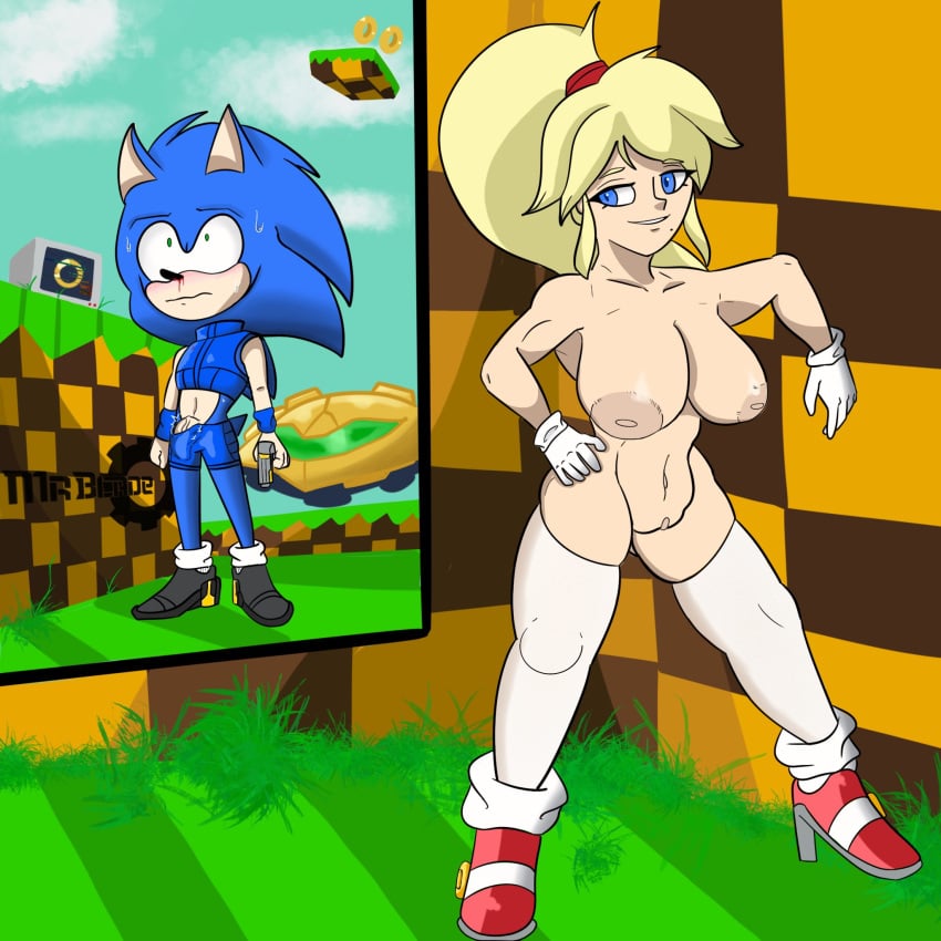 1boy 1boy1girl 1girls clothed_male crossover female male metroid naked nintendo nude nude_female nude_female_clothed_male role_reversal samus_aran sega sonic_(series) sonic_the_hedgehog sonic_the_hedgehog_(series) super_smash_bros. zero_suit_samus