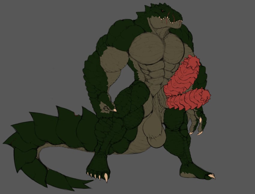 absurd_res absurdres alligator alligatorid anthro balls barbed_penis barbue_(bubbly_valkyrie) crocodilian diphallia diphallism hemipenes hi_res high_resolution highres huge_balls huge_cock humanoid large_balls large_penis male male_only multi_genitalia multi_penis muscular muscular_anthro muscular_male original_character original_characters penis red_eyes reptile reptile_humanoid scalie spikey_penis spineeel_(artist) tagme